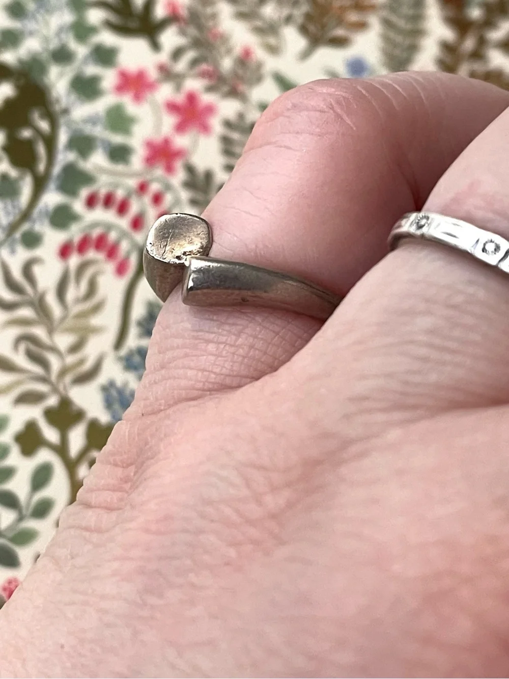 Vintage stamped 925 sterling silver torque ring sz 6-6.25 sleek minimalist